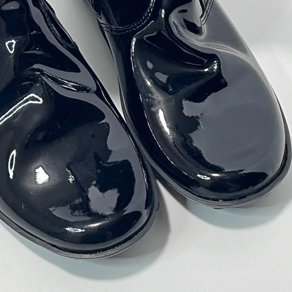 Naturino 34 (2.5) Black Patent Leather Boots Zipper - Picture 5 of 9